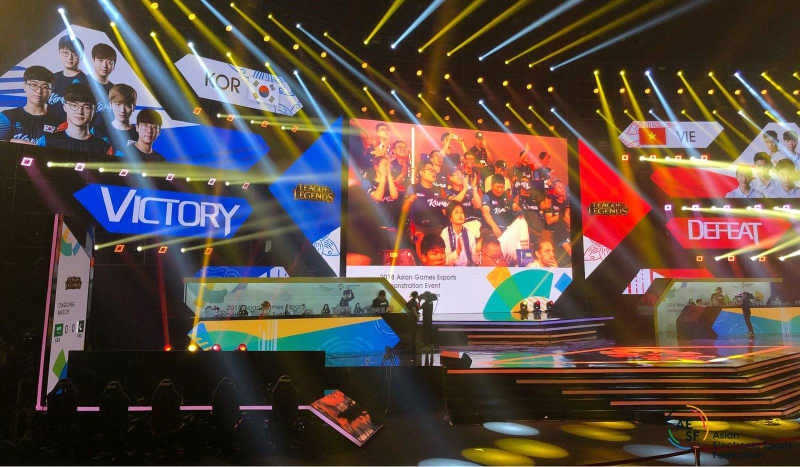 Korea and Vietnam face-off in a League of Legends match at the 2018 Asian Games.
