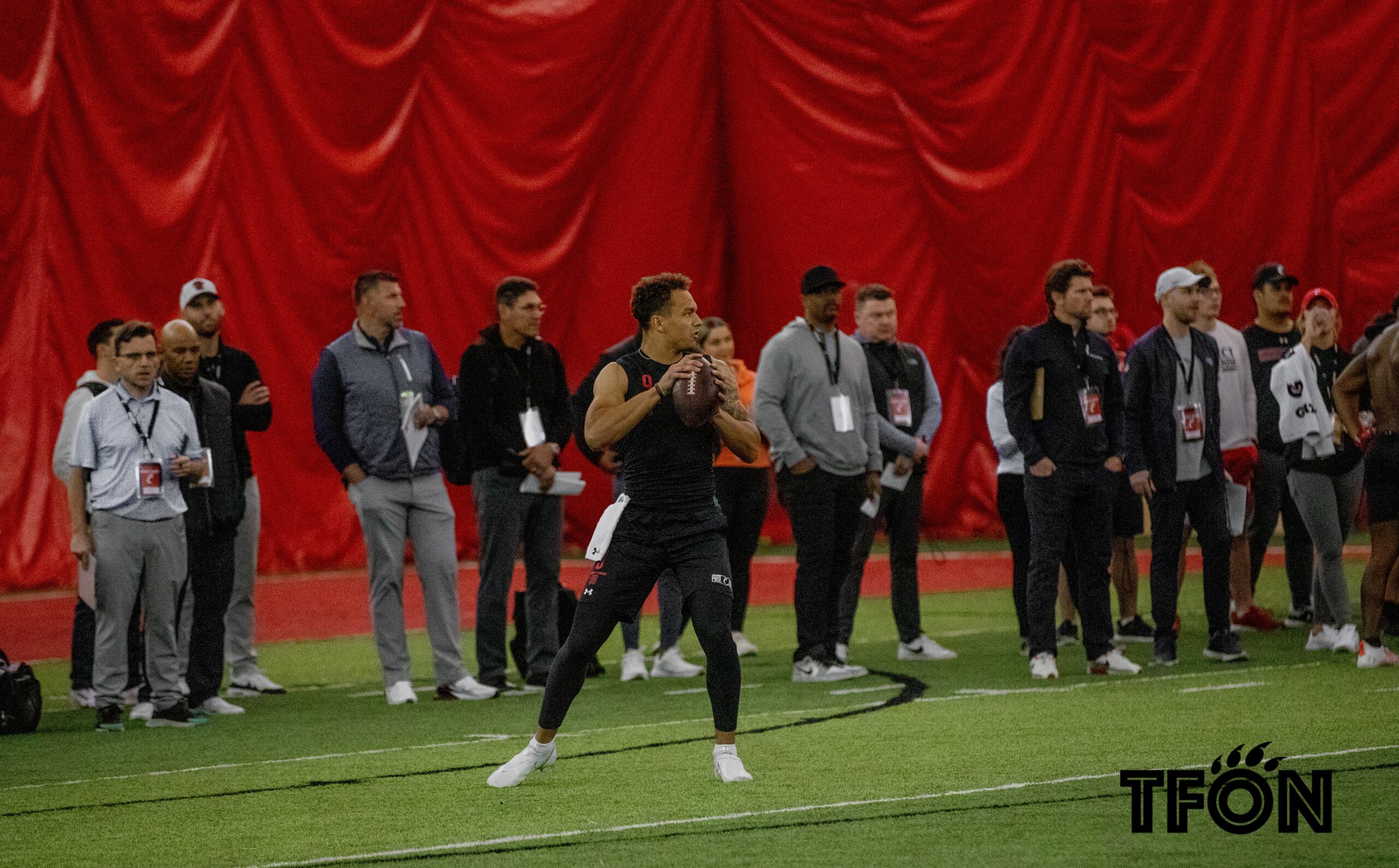 PHOTOS: Desmond Ridder works out at Cincinnati pro day